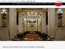 Tablet Screenshot of monaco-baltimore.com